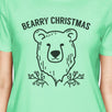 Bearry Christmas Bear Womens Mint Shirt