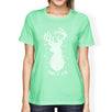 Make It Rein Vintage Reindeer Womens Mint Shirt