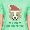 Merry Corgmas Corgi Womens Mint Shirt