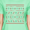 My Ugly Sweater Pattern Womens Mint Shirt