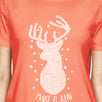 Make It Rein Vintage Reindeer Womens Peach Shirt