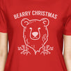 Bearry Christmas Bear Womens Red Shirt