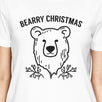 Bearry Christmas Bear Womens White Shirt