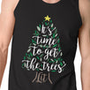 It's Time To Get The Trees Lit Mens Black Tank Top