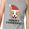 Merry Corgmas Corgi Mens Grey Tank Top