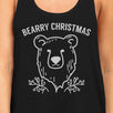 Bearry Christmas Bear Womens Black Tank Top