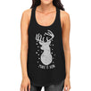 Make It Rein Vintage Reindeer Womens Black Tank Top