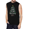 It's Time To Get The Trees Lit Mens Black Muscle Top