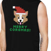 Merry Corgmas Corgi Mens Black Muscle Top