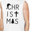 Christmas Letters Mens White Muscle Top