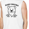 Bearry Christmas Bear Mens White Muscle Top