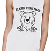 Bearry Christmas Bear Womens White Muscle Top