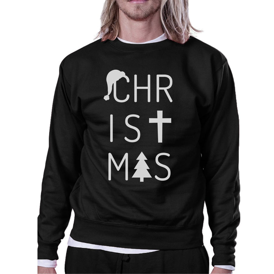 Christmas Letters Black Sweatshirt