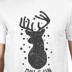 Make It Rein Vintage Reindeer Mens White Shirt