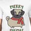 Merry Pugmas Pug Mens White Shirt