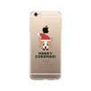 Merry Corgmas Corgi Clear Phone Case