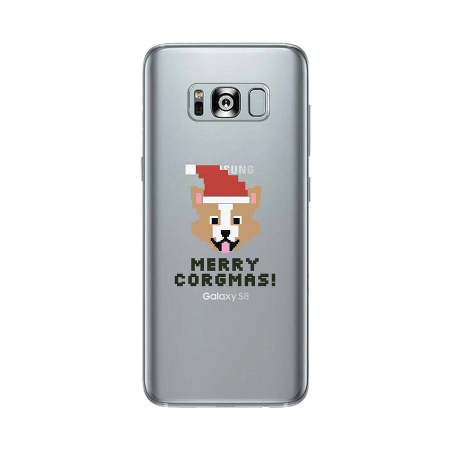 Merry Corgmas Corgi Clear Phone Case