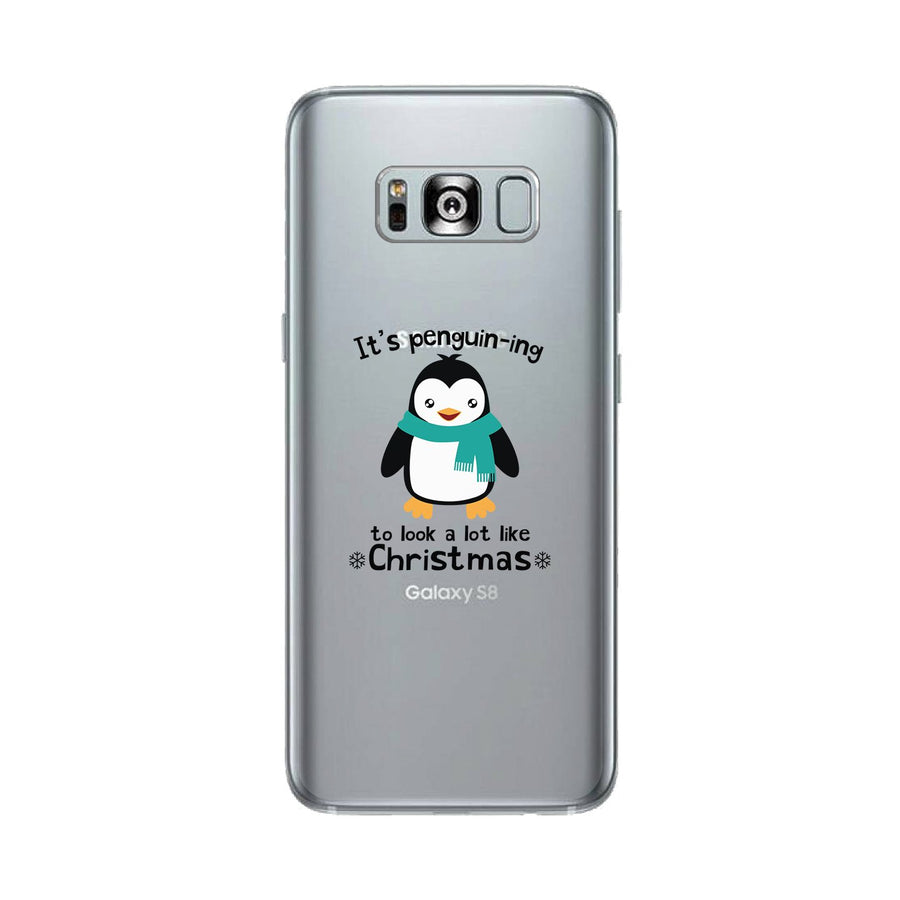 It's Penguin-Ing To Look A Lot Like Christmas Clear Phone Case