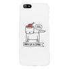 Meowy Catmas Santa Cat Is Coming White Phone Case