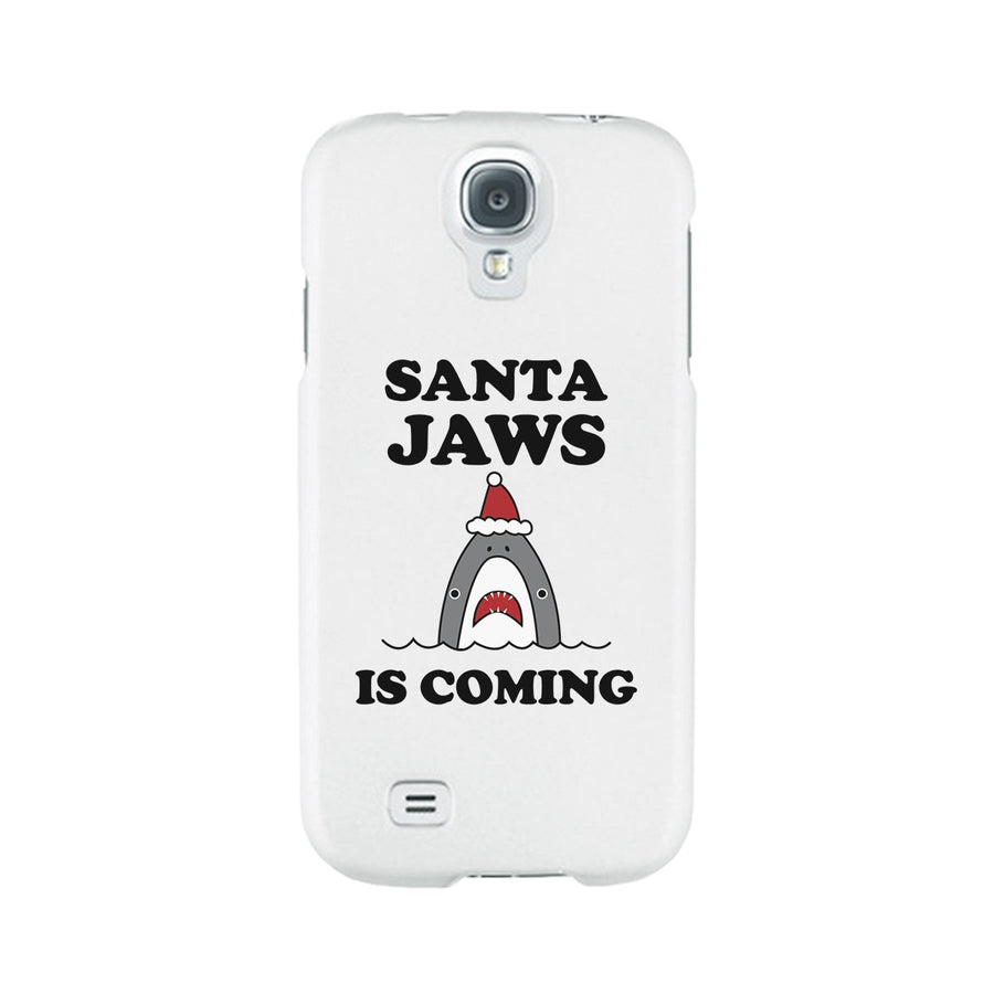 Santa Jaws Is Coming White Phone Case