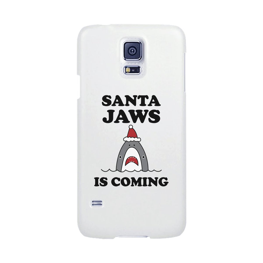 Santa Jaws Is Coming White Phone Case