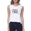 Fighting Back Arrow Womens White Crop Top