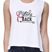 Fighting Back Arrow Womens White Crop Top