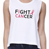 Fight Cancer I Can Womens White Crop Top