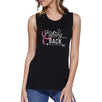 Fighting Back Arrow Womens Black Muscle Top