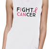 Fight Cancer I Can Womens White Muscle Top