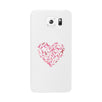 Pink Ribbon Heart White Phone Case