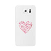 Pink Ribbon Heart White Phone Case