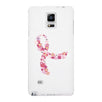 Pink Floral Ribbon White Phone Case