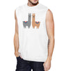 Llama Pattern Mens Muscle Shirt