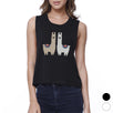 Llama Pattern Womens Crop Top