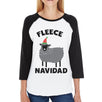 Fleece Navidad Womens Baseball Tee Raglan Christmas Gift For Her