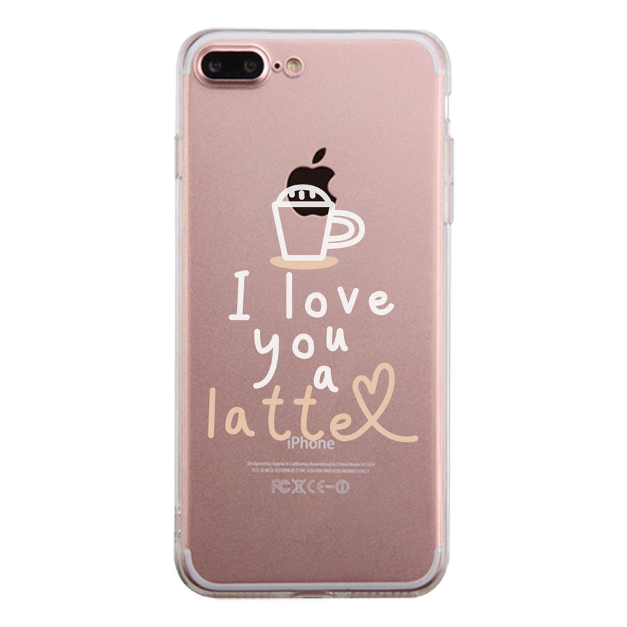 Love A Latte Clear Case Funny Phone Case Unique Coffee Lovers Gifts