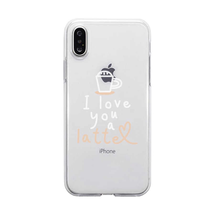 Love A Latte Clear Case Funny Phone Case Unique Coffee Lovers Gifts