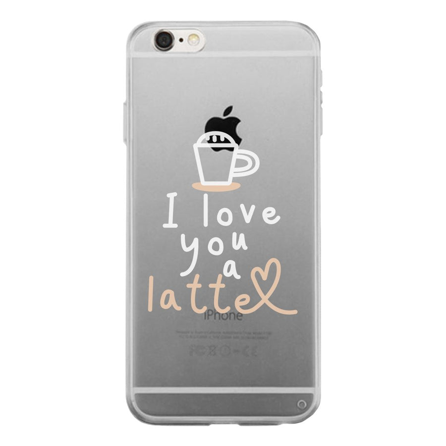 Love A Latte Clear Case Funny Phone Case Unique Coffee Lovers Gifts