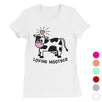 Loving Moother Cow Womens Short Sleeve T-Shirt Funny Mothers Day Tee