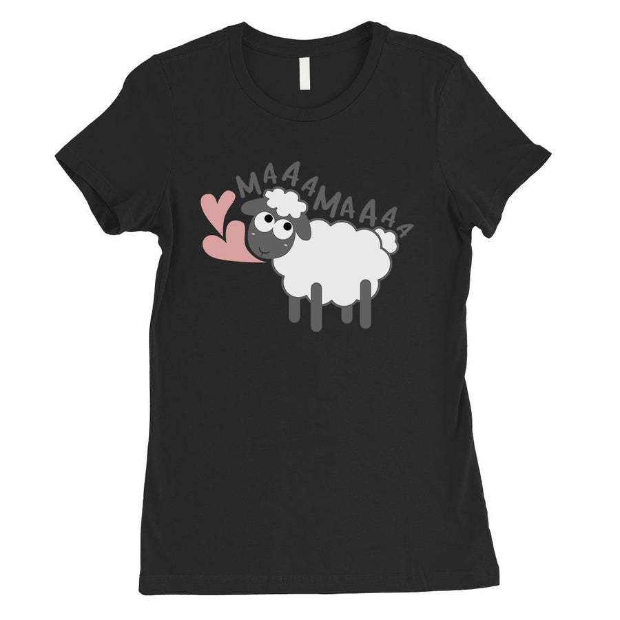 MaaaMaaa Sheep Womens Short Sleeve T-Shirt Funny Mothers Day Gift Tee