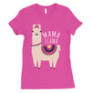 Mama Llama Womens Cute Short Sleeve T-Shirt Funny Mother Day Gift Tee