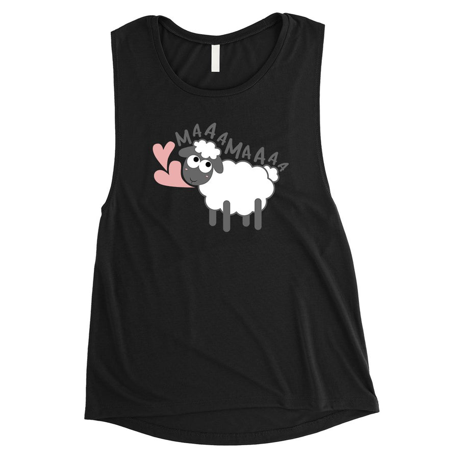 MaaaMaaa Sheep Womens Muscle T-Shirt