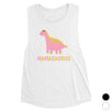 Mamasaurus Dino Womens Muscle T-Shirt