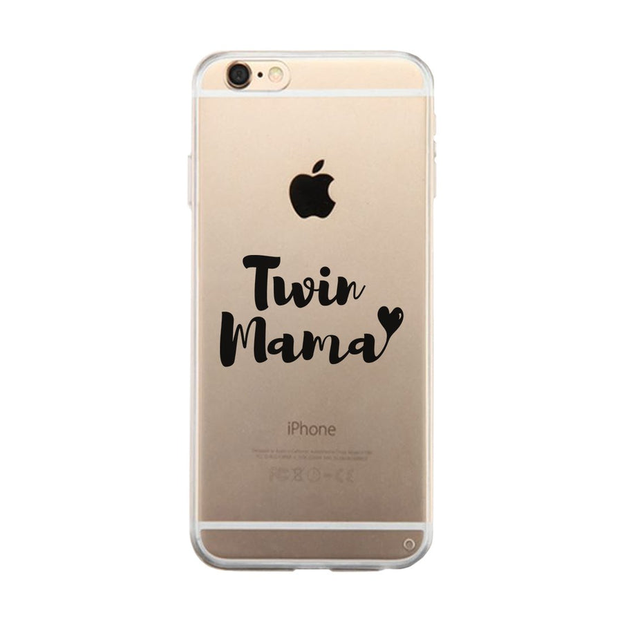 Twin Mama Clear Case Cute Mother's Day Gifts Transparent Phone Case