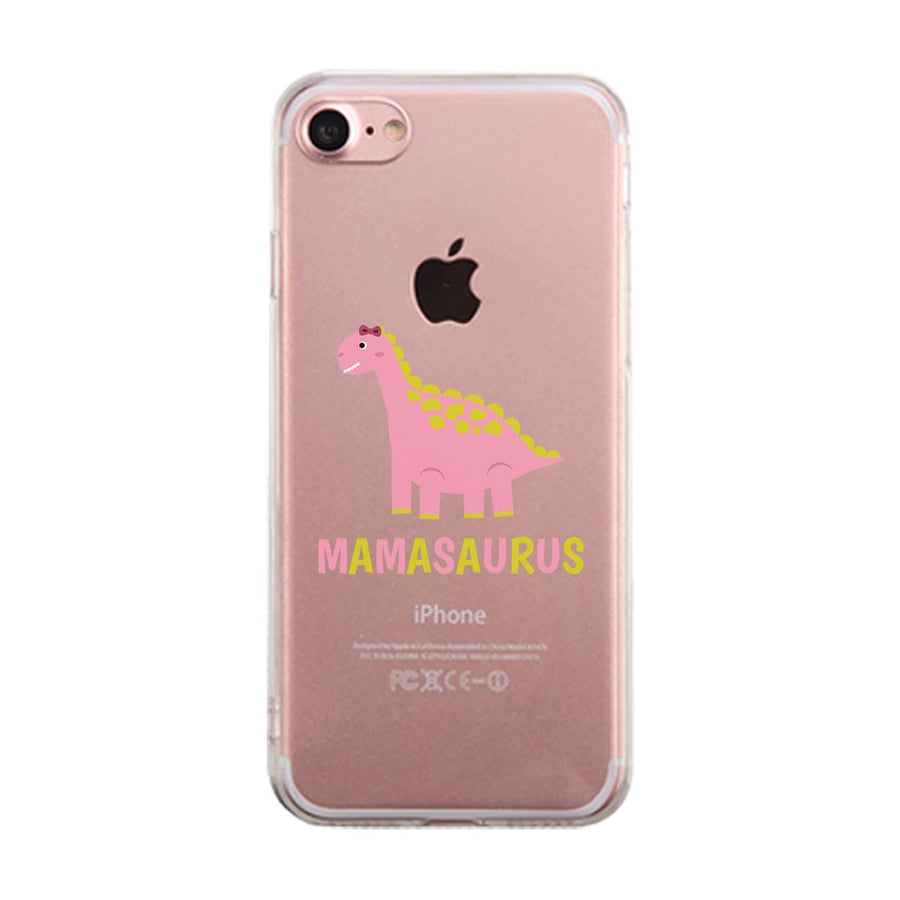 Mamasaurus Dino Clear Case Cute Mother's Day Gifts Slim Fit Cover