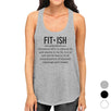 Fit-ish Womens Cute Workout Gym Tank Top Unique Graphic Shirt Gifts