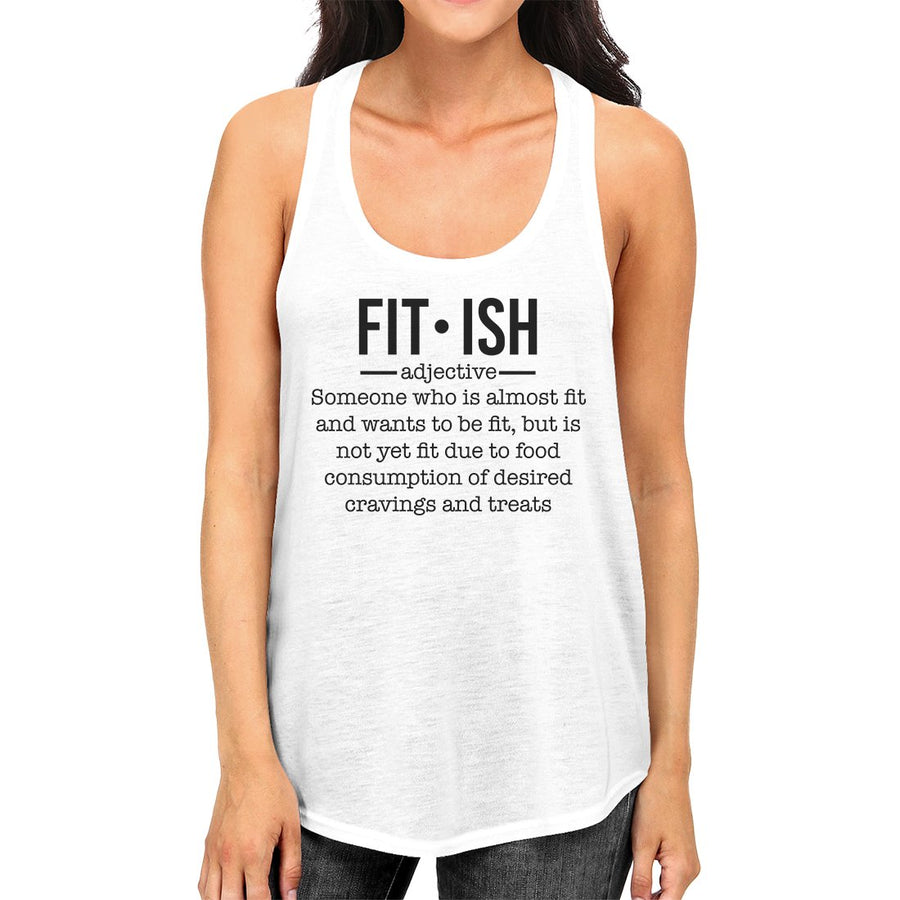 Fit-ish Womens Cute Workout Gym Tank Top Unique Graphic Shirt Gifts