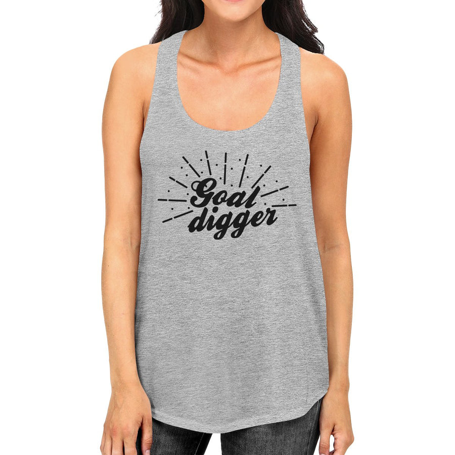 Goal Digger Womens Cute Racerback Tank Top Funny Gym Gift Tanks