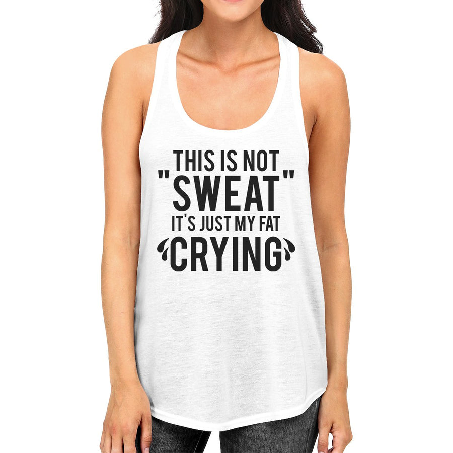 Fat Crying Womens Funny Graphic Tank Top Work Out Sleeveless Top